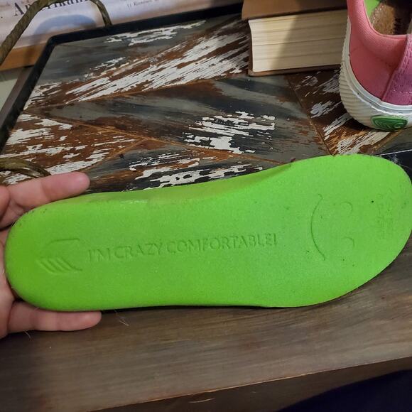 Cariuma OCA Low Pink Lemonade Canvas Sneaker Vegan Sustainable US W7 - Picture 5 of 11